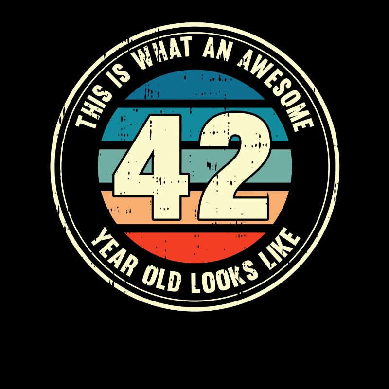 42. Geburtstag so sieht man mit 42 Retro Geschenk