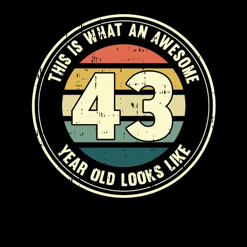 43. Geburtstag so sieht man mit 43 Retro Geschenk