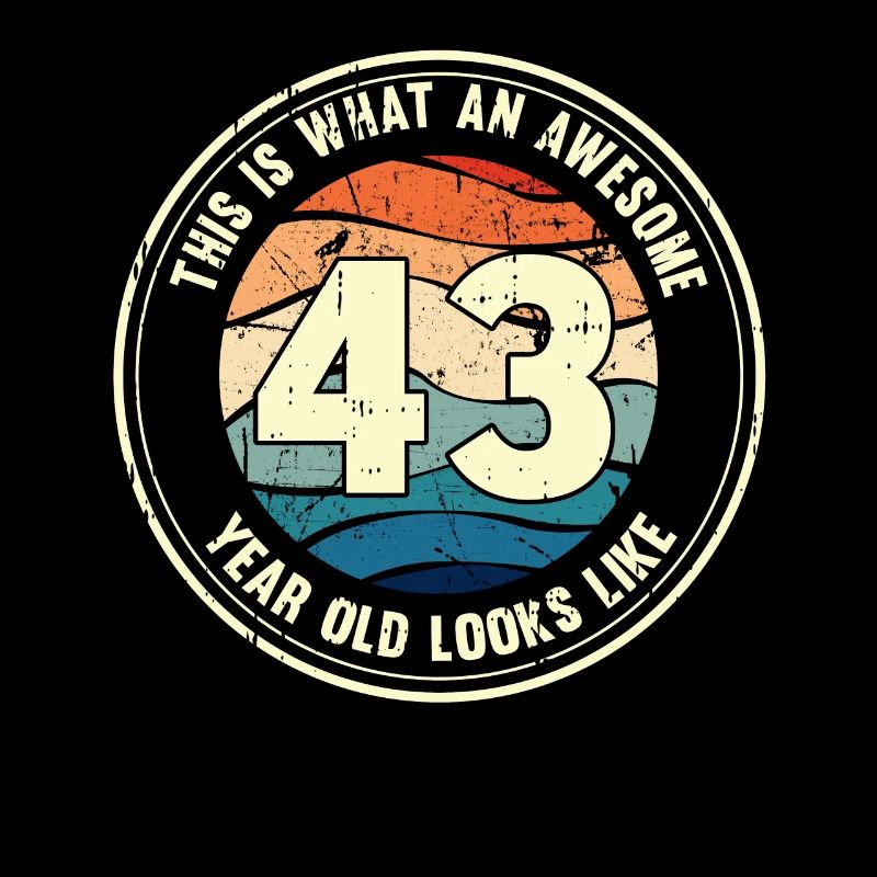 43. Geburtstag so sieht man mit 43 Retro Geschenk