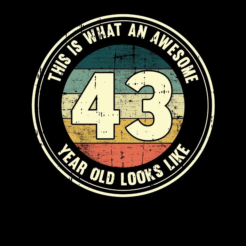 43. Geburtstag so sieht man mit 43 Retro Geschenk