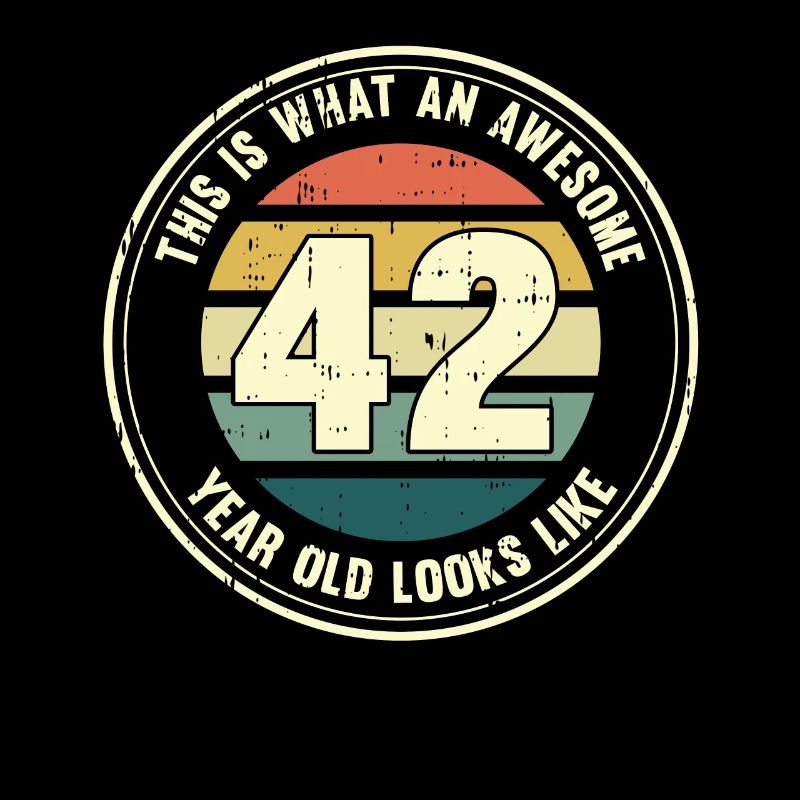 42. Geburtstag so sieht man mit 42 Retro Geschenk