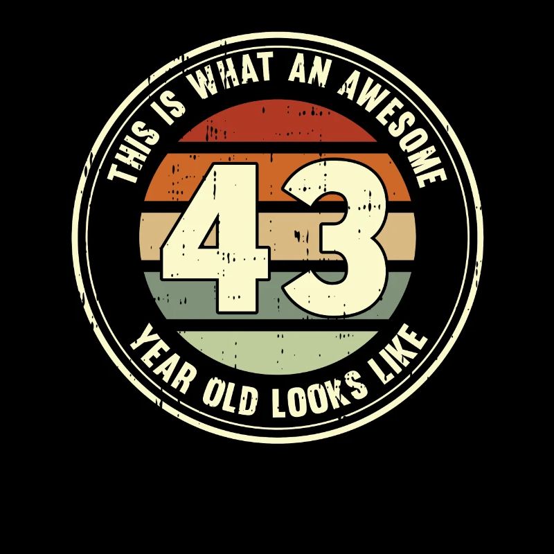 43. Geburtstag so sieht man mit 43 Retro Geschenk