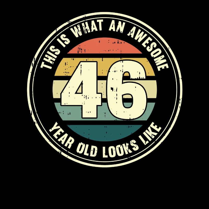 46. Geburtstag so sieht man mit 46 Retro Geschenk