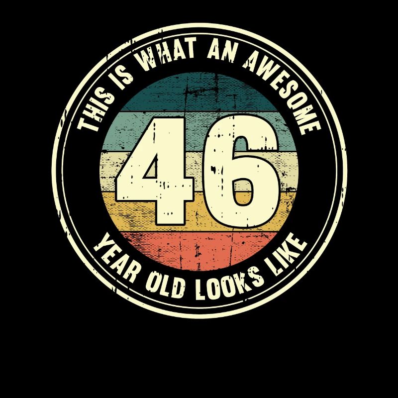 46. Geburtstag so sieht man mit 46 Retro Geschenk