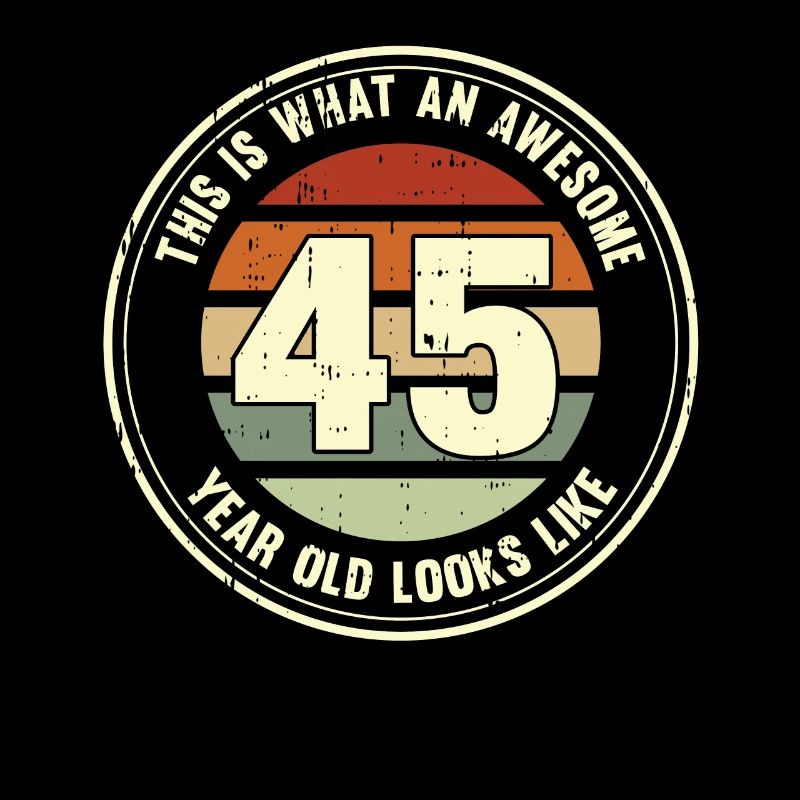 45th birthday so you see with 45 retro gift