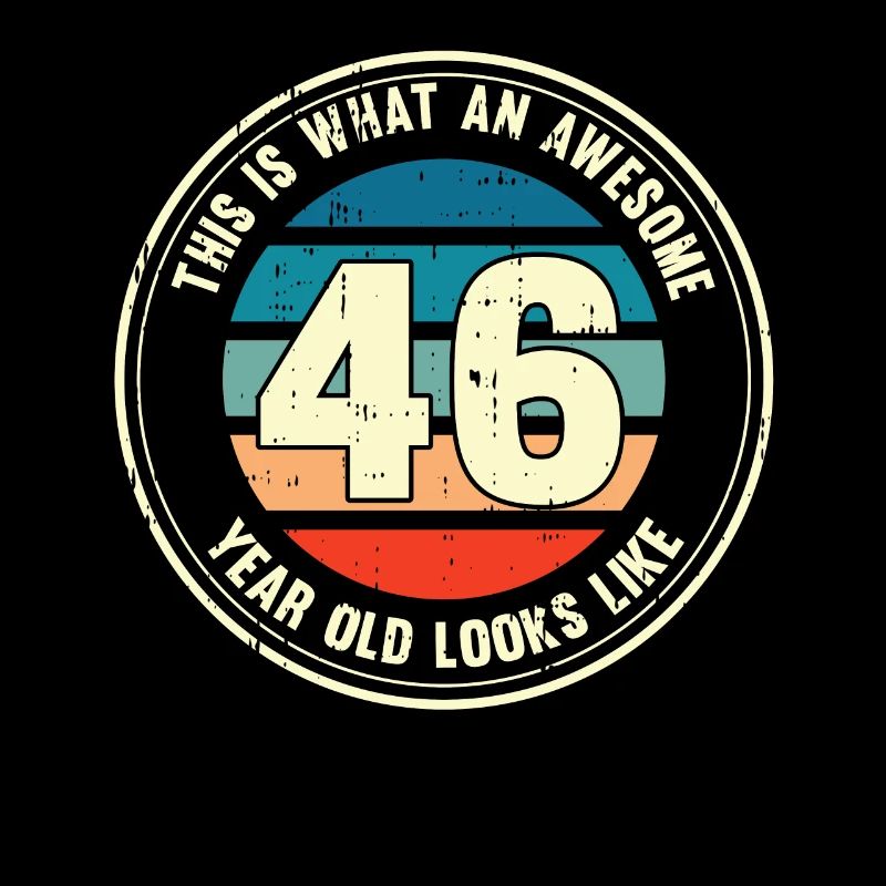 46. Geburtstag so sieht man mit 46 Retro Geschenk