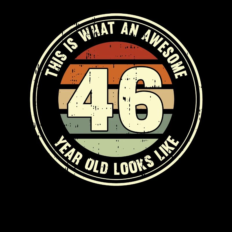 46. Geburtstag so sieht man mit 46 Retro Geschenk