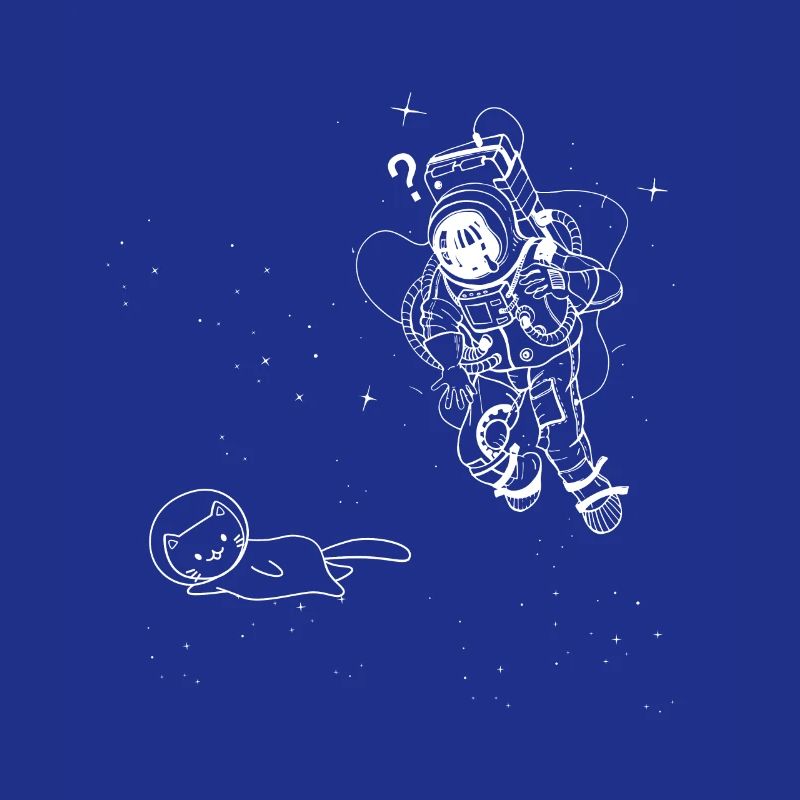 Drôle de chat animal dans l’astronaute de l’espace