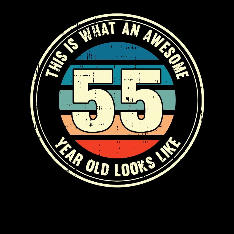 55th Birthday How to Look at 55 Retro Gift