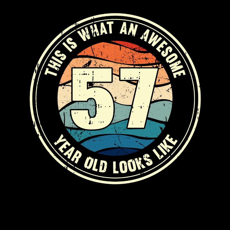 57th Birthday How to Look at 57 Retro Gift