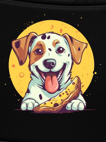 Hund mit Pizza