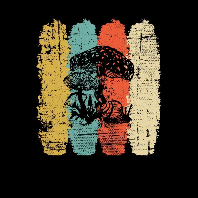 Champignons Champignons Crapaud Crapaud Cadeau Rétro