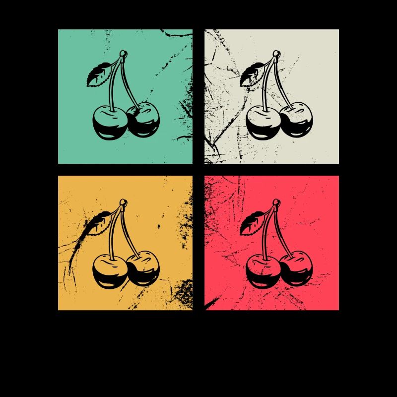 Cherry Retro Fruit Fruit Cherries