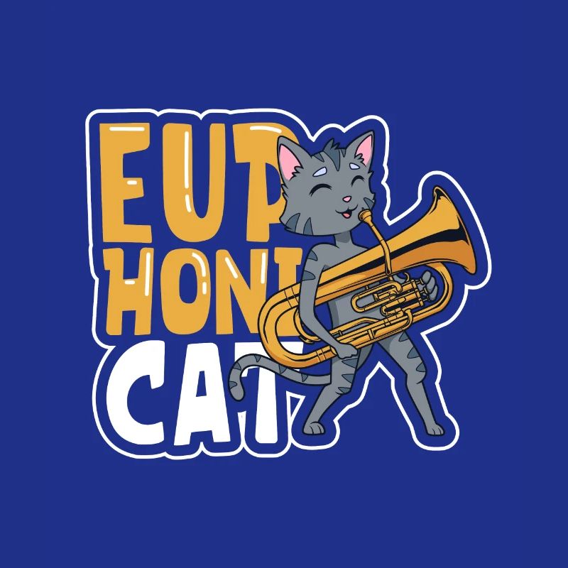 Euphonicat - Katze mit Euphonium