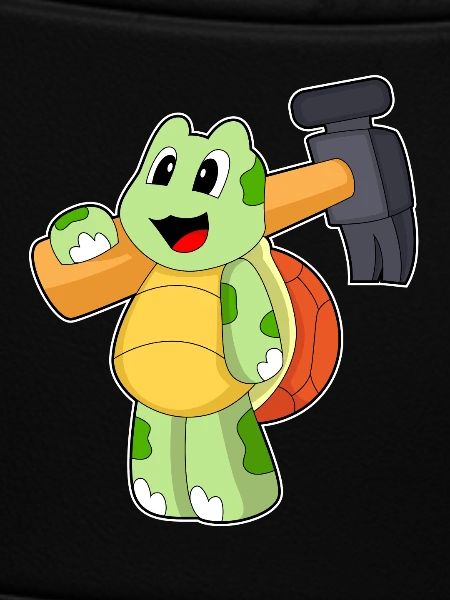 Schildkröte Handwerker Hammer Handwerk