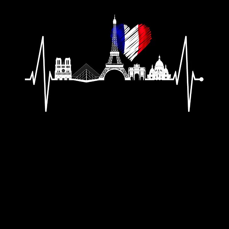 Paris Skyline Herzschlag Eiffelturm Frankreich