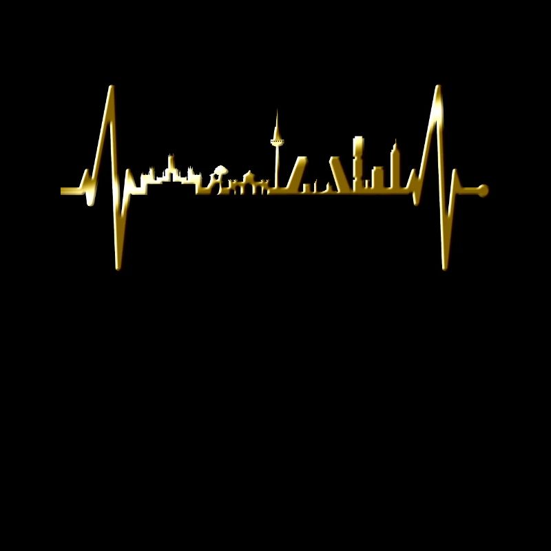 Madrid Skyline Heartbeat Espagne Silhouette Pulse