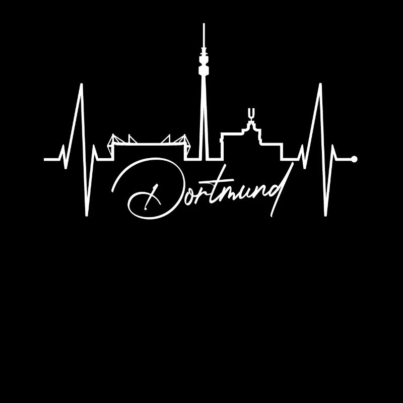 Dortmund Skyline Herzschlag Stadion Fan Dortmunder