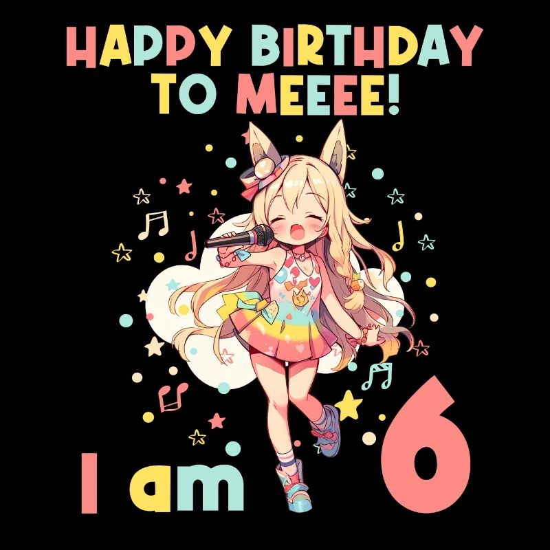 Anime Mandga K-Pop KPop Mädchen 6. Geburtstag