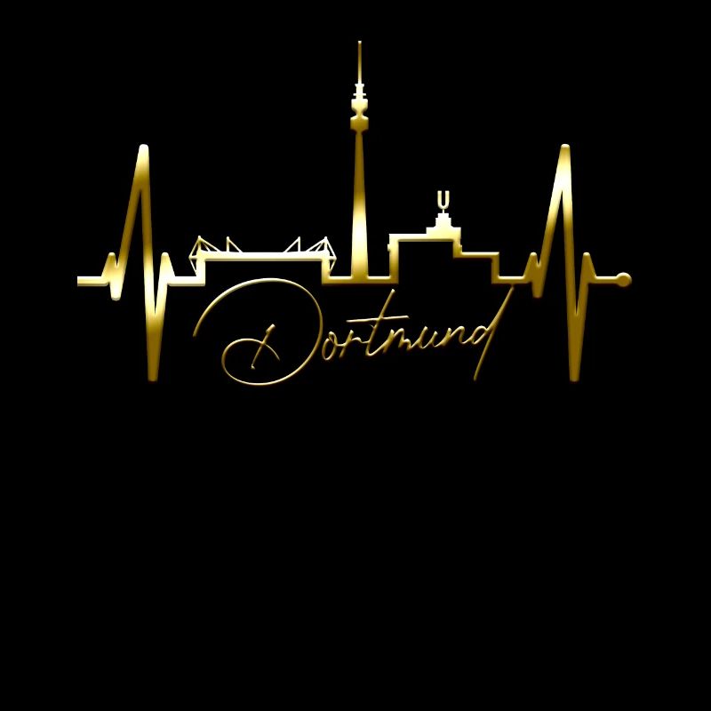 Dortmund Skyline Herzschlag Stadion Fan Dortmunder