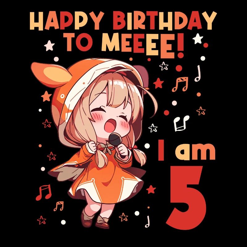 Anime Mandga K-Pop KPop Mädchen 5. Geburtstag