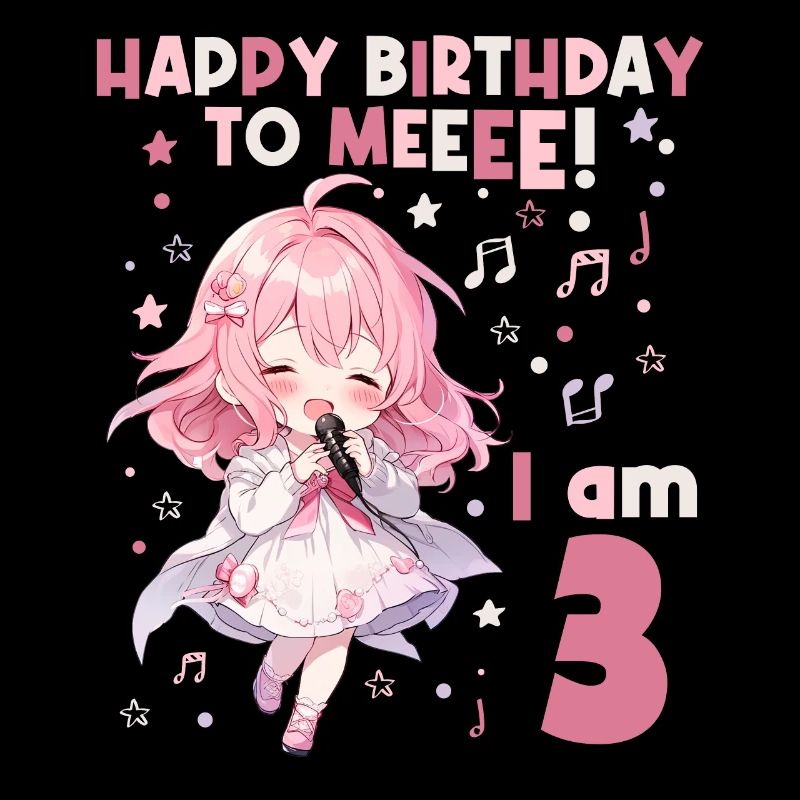 Anime Mandga K-Pop KPop Mädchen 3. Geburtstag