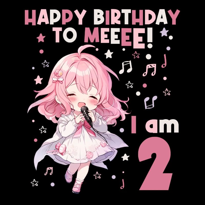 Anime Mandga K-Pop KPop Mädchen 2. Geburtstag