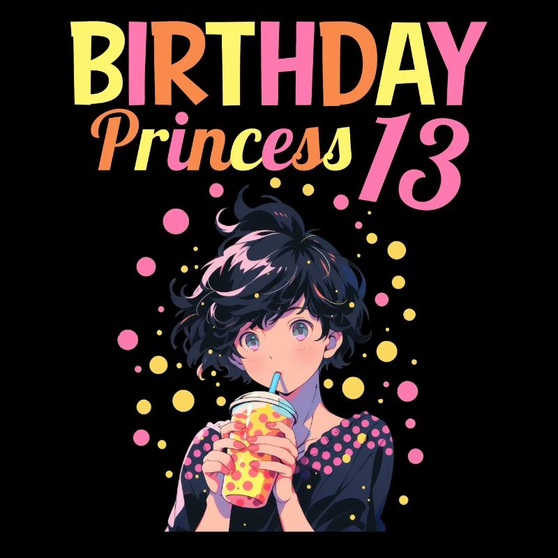 Anime Mandga Boba Bubble Tea 13. Geburtstag