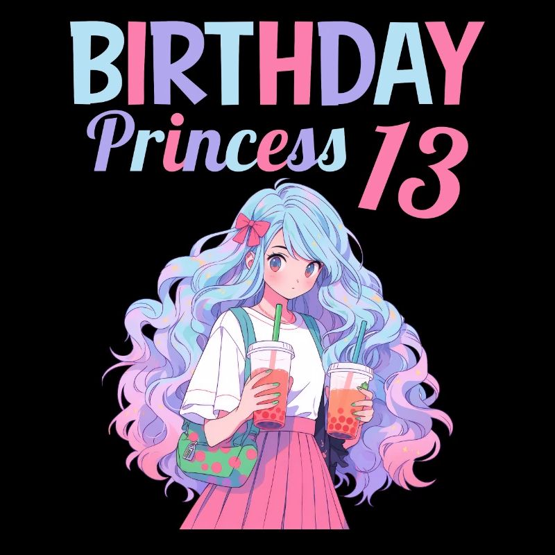 Anime Mandga Boba Bubble Tea 13. Geburtstag