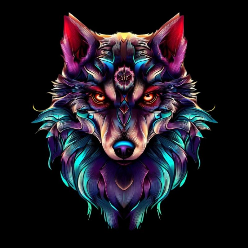 Wolf’s Head Synthwave Wolf