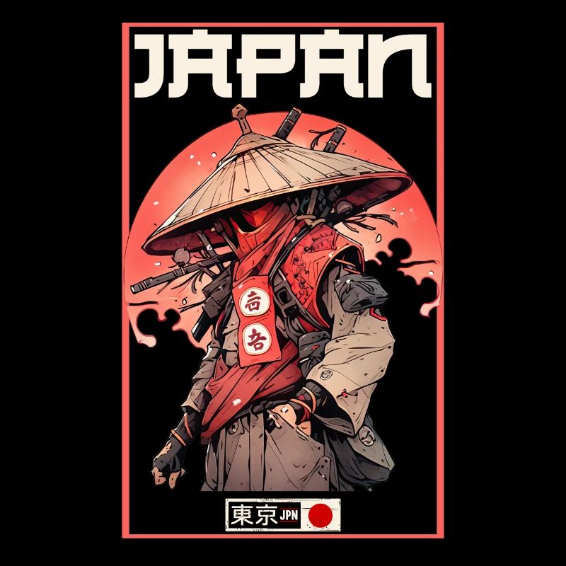 Asie 80s Samouraï Rétro Japonais Samouraï