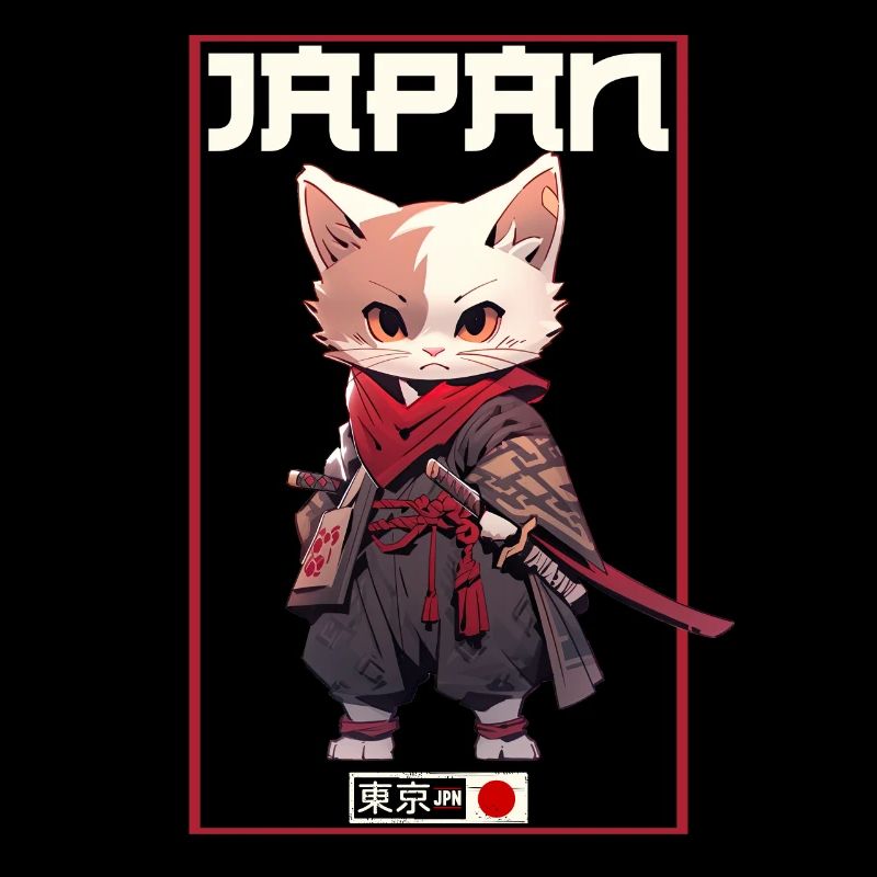 Asia Cat Japanese Samurai Samurai