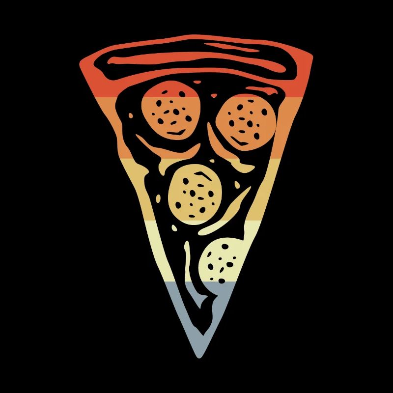 Tranche de pizza rétro