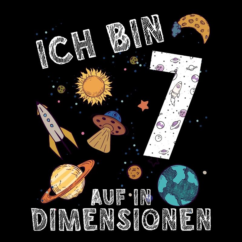 Ich bin 7 Auf in neue Dimensionen 7. Geburtstag