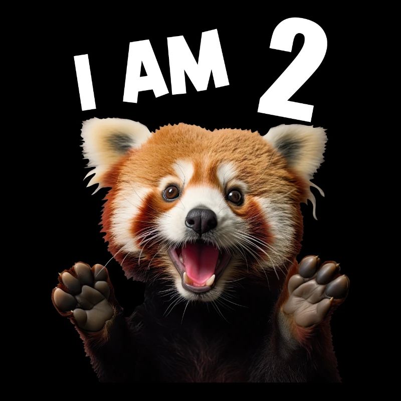 2 ans Petit Panda Rouge Pandas 2ème Anniversaire