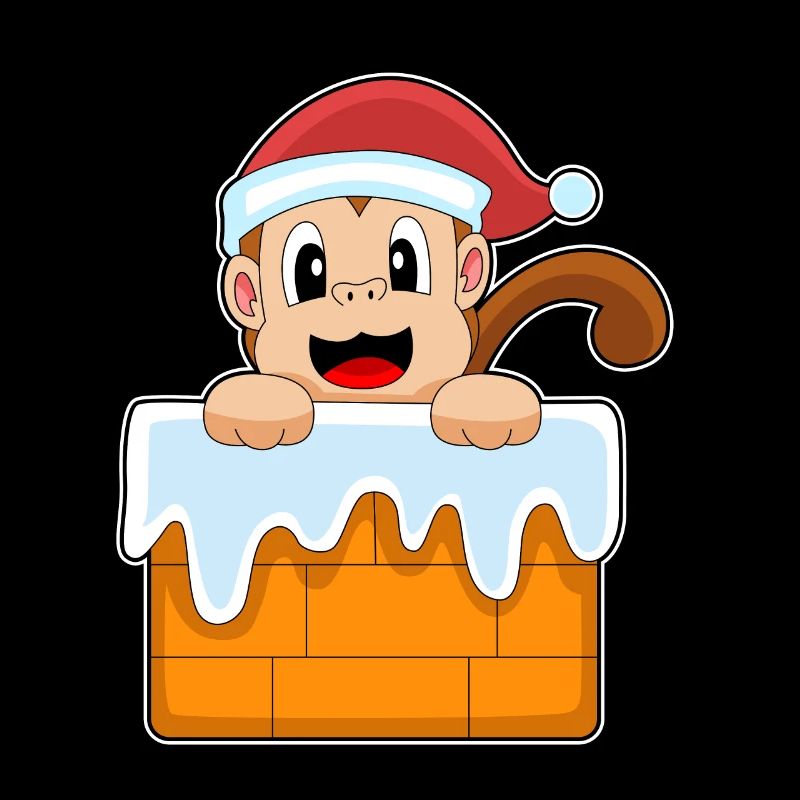 Chapeau de Noël de Noël de singe