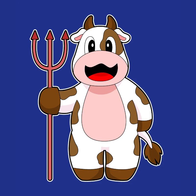 Cow Halloween Devil Trident
