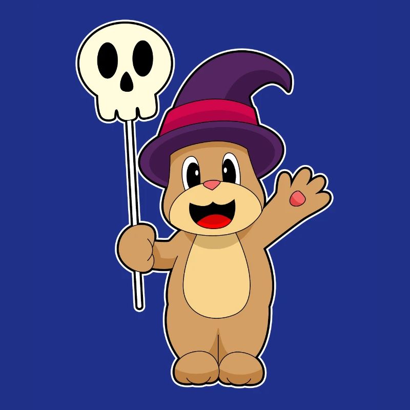 Bear Halloween Witch Ghost