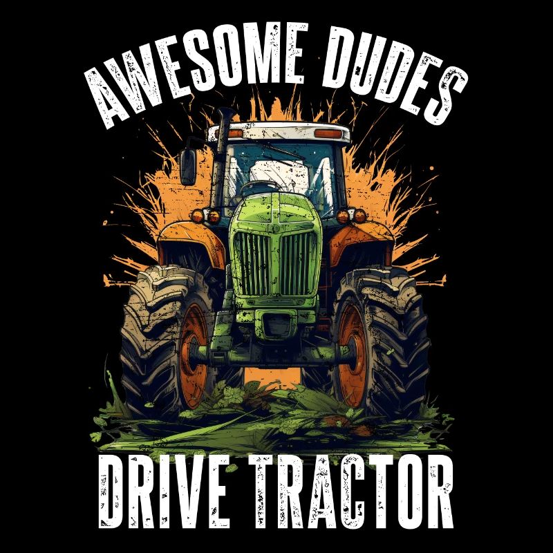 Great Guys Driving Tractor Farmer Agriculture