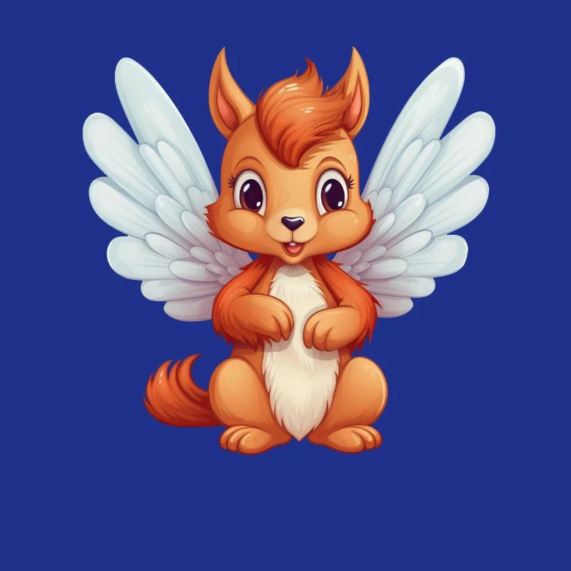 Süßes Eichhörnchen-Engel-Comic