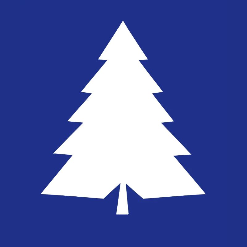 Versatile Magic: White Fir Tree Silhouette