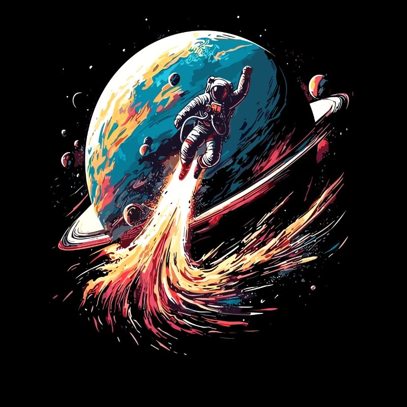 Astronauten Planeten Kunst