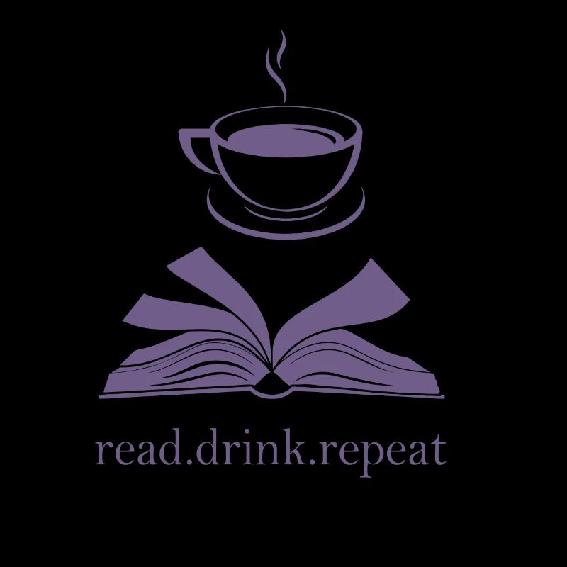 Buch und Tasse Silhouette - Read. Drink. Repeat.