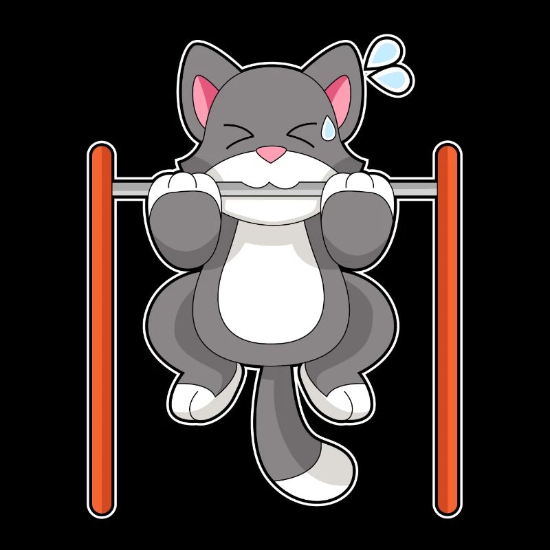 Cat Bodybuilder Pull-ups Bodybuilding