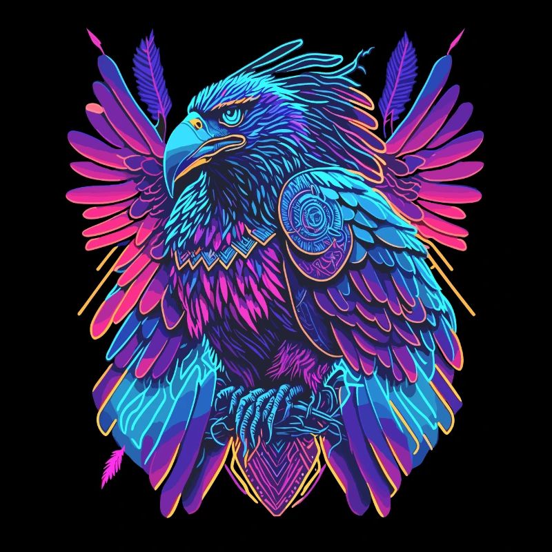 Neon Adler Synthwave Adler