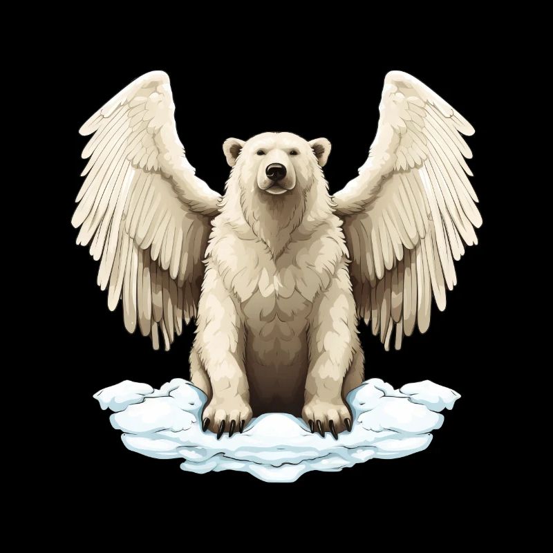 Angel Wing Polar Bear: A Celestial Synthesis