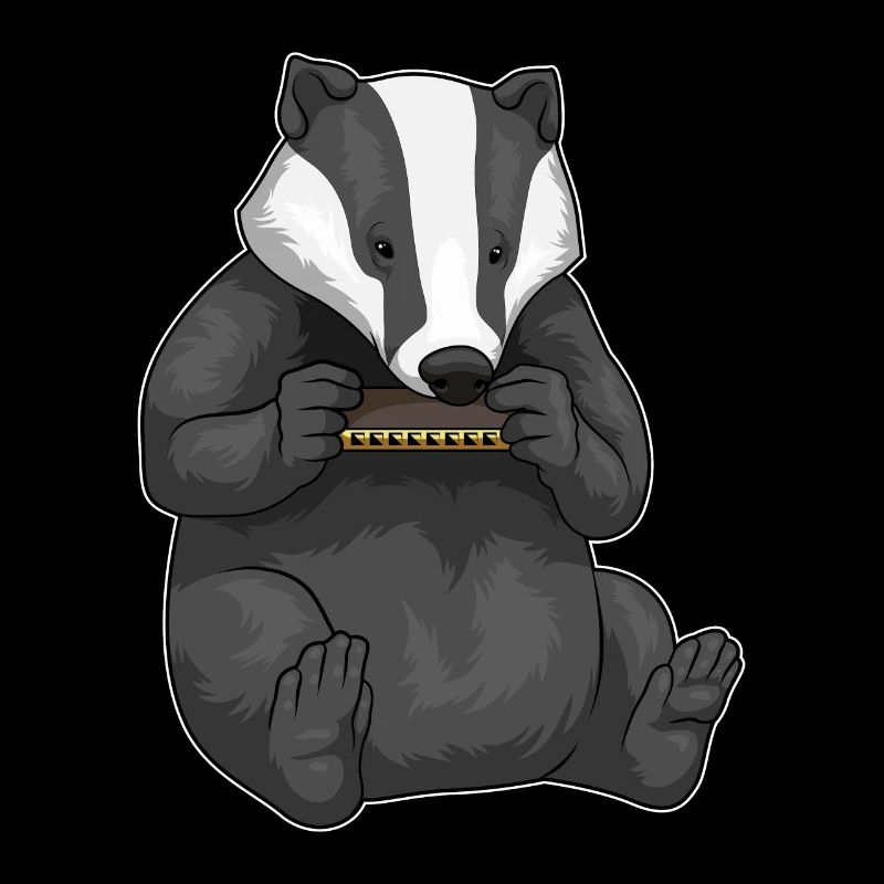 Badger Musician Harmonica Music
