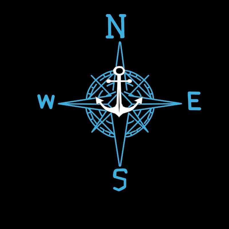 Wind Rose Maritime Compass Seafarers Anchor Ahoy
