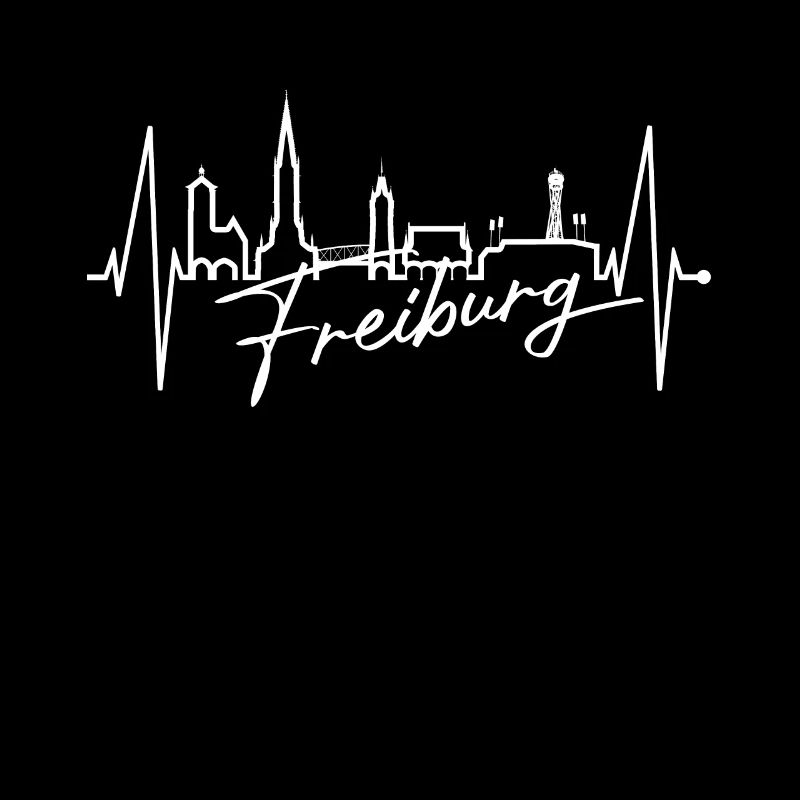 Freiburg im Breisgau Skyline Heartbeat Freiburger
