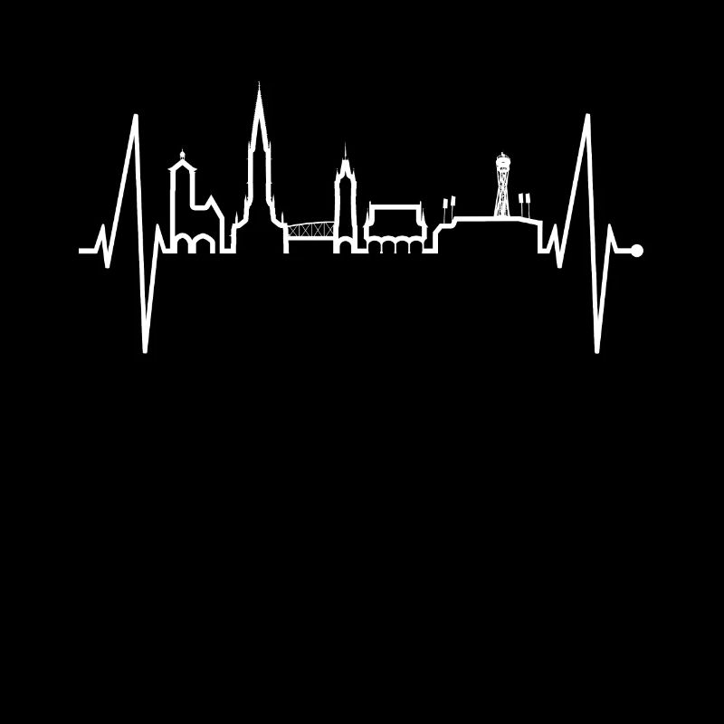 Freiburg im Breisgau Skyline Heartbeat Freiburger